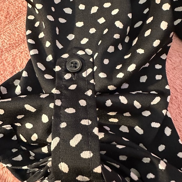 Ann Taylor Women’s Long Sleeve 1/4 Button V Neck Dress Casual Blouse Size 6 - Picture 9 of 9